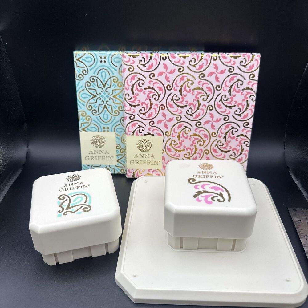 ANNA GRIFFIN PUNCH AND STAMP SET WITH TEMPLATES BIG SET PLEASE READ
